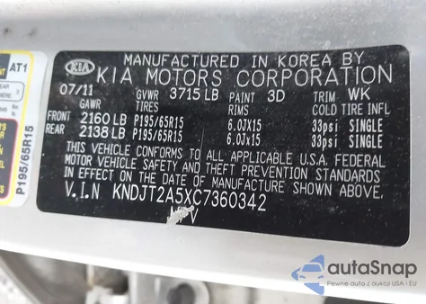 2012 Kia Soul from USA, damaged, VIN KNDJT2A5XC7360342